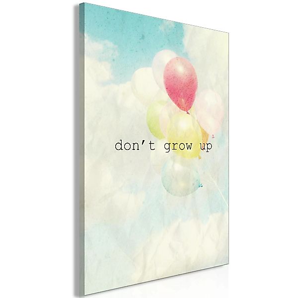 Wandbild - Don't Grow Up (1 Part) Vertical günstig online kaufen
