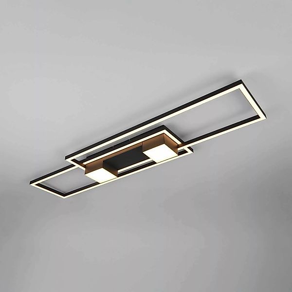 LED-Deckenlampe Albany, schwarz, 100 x 28 cm Alu CCT dimmbar günstig online kaufen