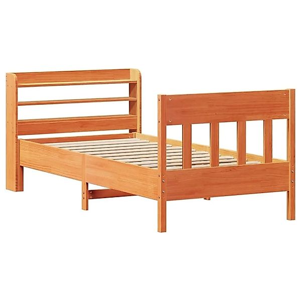 vidaXL Massivholzbett ohne Matratze Wachsbraun 100x200 Kiefernholz 3307013 günstig online kaufen