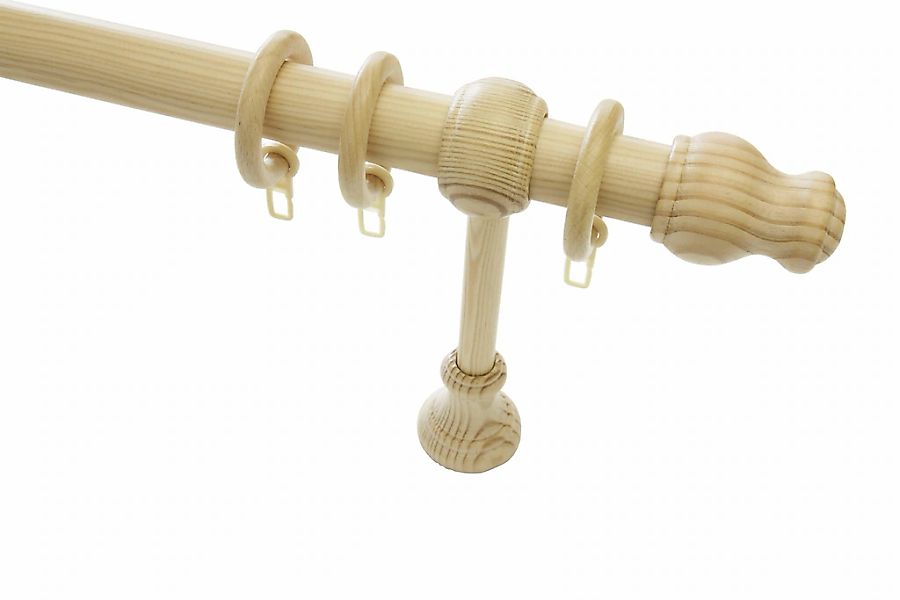 GARDINIA Gardinenstange "Set Holz" Ø 28 mm 1 läufig-läufig Fixmaß 1-Lauf günstig online kaufen