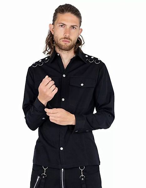 Poizen Industries Langarmhemd Conan Shirt Gothic Metal D-Ringe Industrial E günstig online kaufen