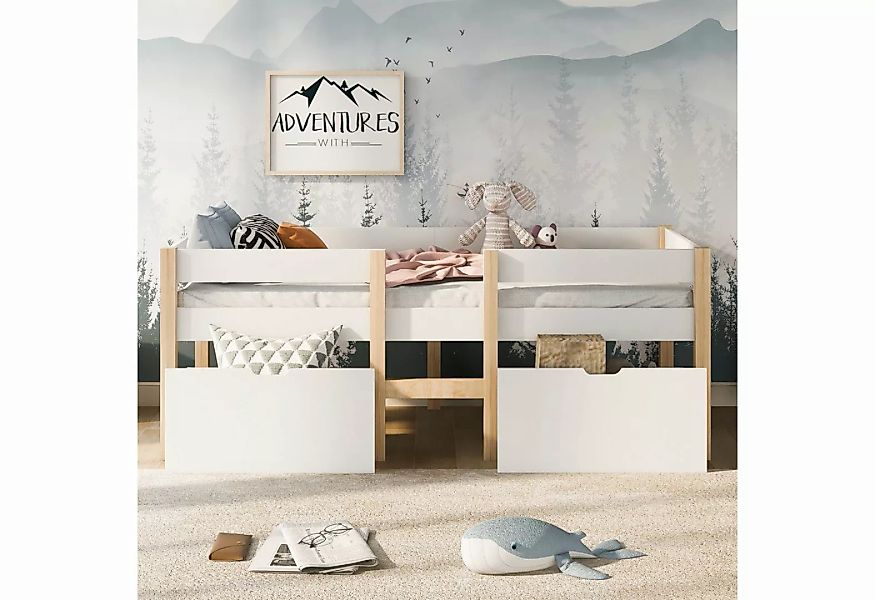 MODFU Kinderbett Kinder Bett Jugendbett Hausbett Holzbett Massivholzbett (m günstig online kaufen