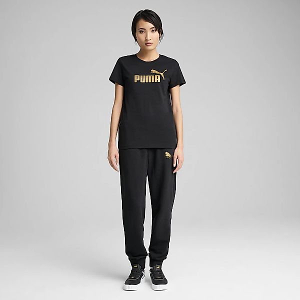 PUMA T-Shirt "ESS METALLIC NO. 1 LOGO TEE" Regular Fit, Kurzarm, sportliche günstig online kaufen