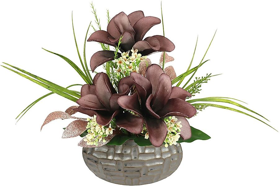 Kunstpflanze Magnolie, I.GE.A., Höhe 34 cm, Arrangement im Topf günstig online kaufen