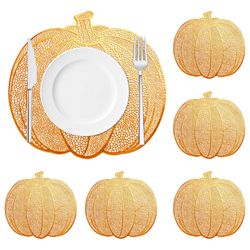 CLTYQ Platzset 6-teiliges Kürbis-Tischset, Tischsets mit günstig online kaufen