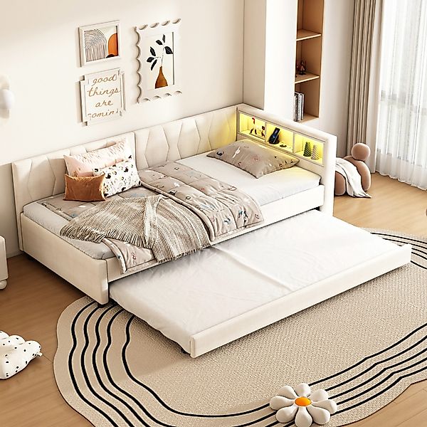 OKWISH Schlafsofa Polsterbett Stauraumbett, Kinderbett mit günstig online kaufen