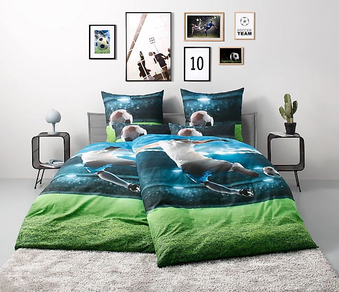 OTTO home Bettwäsche "Joonas" 2 Stk. Fußball, American Football günstig online kaufen