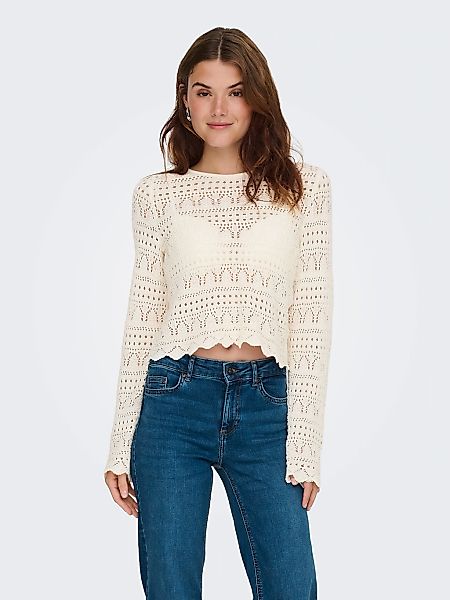 ONLY Strickpullover "ONLELKE LIFE LS PULLOVER KNT NOOS" Lochstickerei, verk günstig online kaufen