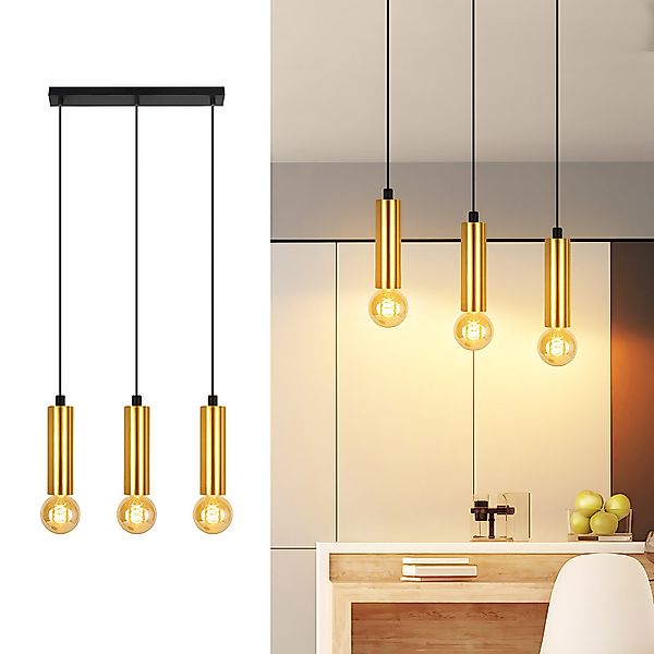 ZMH Pendelleuchte Esszimmer Gold 3 Flammig günstig online kaufen