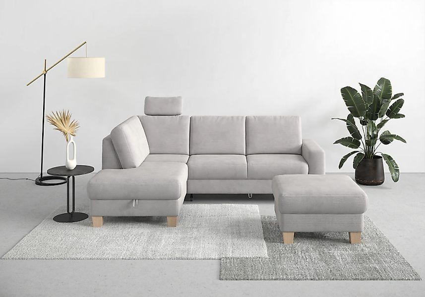 Home affaire Ecksofa "Summer L-Form", mit Ottomane, wahlweise mit Bettfunkt günstig online kaufen