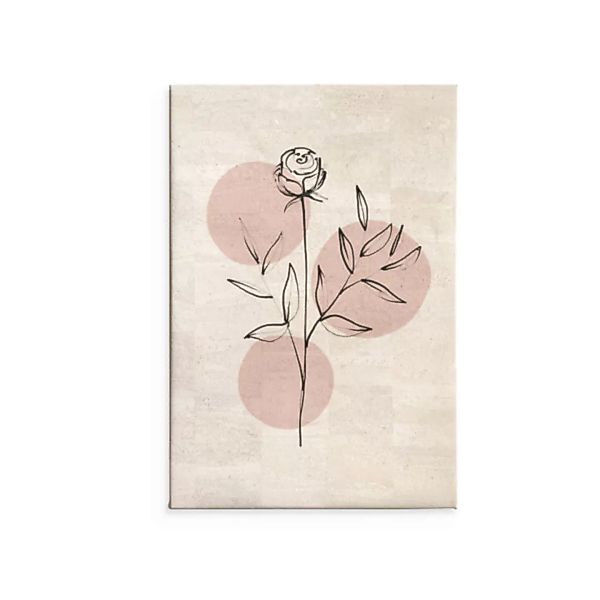 Kunstdruck Wanddekoration Wandbilder Aus Kork "Delicate Botanicals - Rose" günstig online kaufen