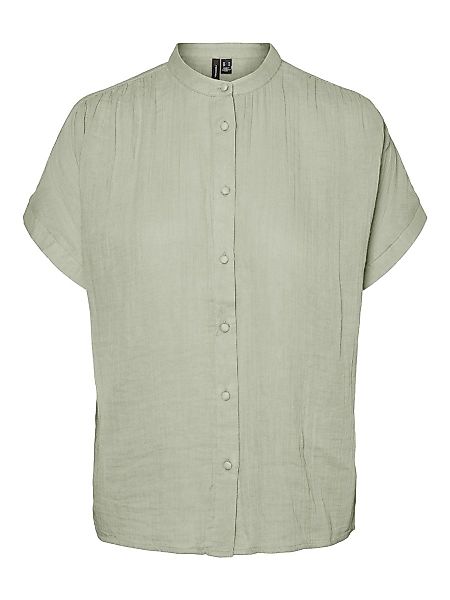 VERO MODA Kurzärmeliges Hemd Damen Grün günstig online kaufen