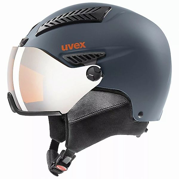uvex HLMT 600 Visor Skihelm (Größe: 55-57 cm, 30 dark slate/orange mat) günstig online kaufen