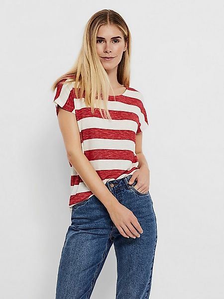 Vero Moda Kurzarmshirt VMWIDE STRIPE SL TOP GA JRS NOOS Viskosemischung günstig online kaufen