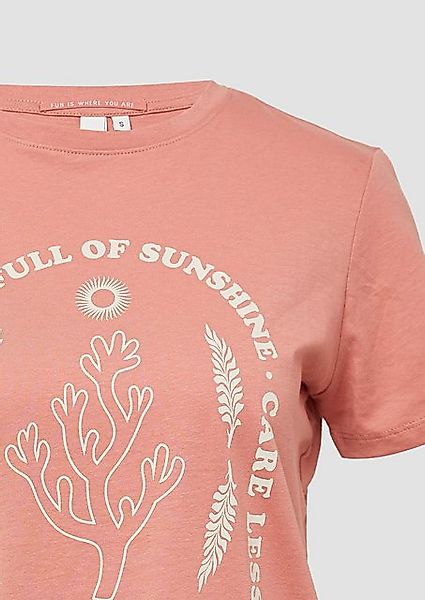 QS Kurzarmshirt Baumwoll T-Shirt mit Frontprint günstig online kaufen