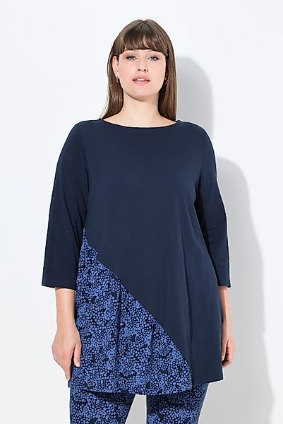 Ulla Popken Longshirt T-Shirt A-Linie U-Boot-Ausschnitt günstig online kaufen