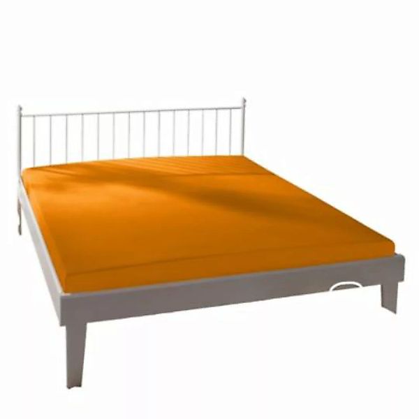 bassetti Spannbettlaken Single-Jersey orange Gr. 180-200 x 200-220 günstig online kaufen