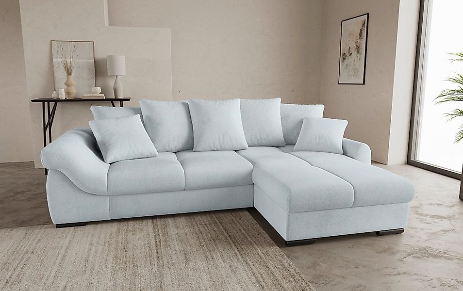 Mr. Couch Ecksofa »Livorno DuraFlex L-Form«, inkl. Hochschläfer-Bettauszug, günstig online kaufen