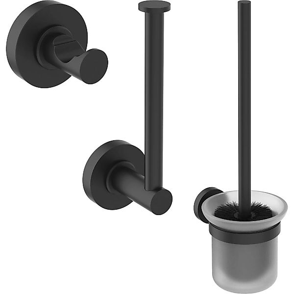 Ideal Standard WC-Bürste Set IOM mit Papierhalter und Haken Silk Black günstig online kaufen