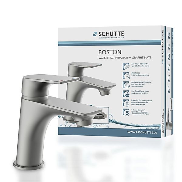 Schütte Waschtischarmatur BOSTON wassersparende Eco-Click-Funktion, inkl. günstig online kaufen