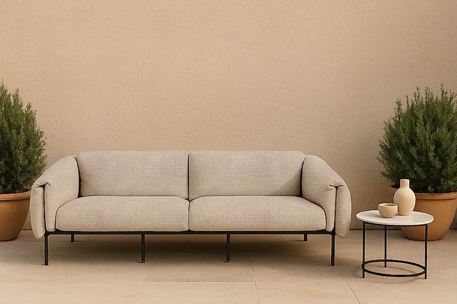 Home affaire 3-Sitzer "Lumi" Outdoor Gartensofa, wetterfeste Materialien, B günstig online kaufen