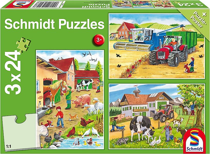 Schmidt Spiele Puzzle Auf dem Bauernhof, günstig online kaufen