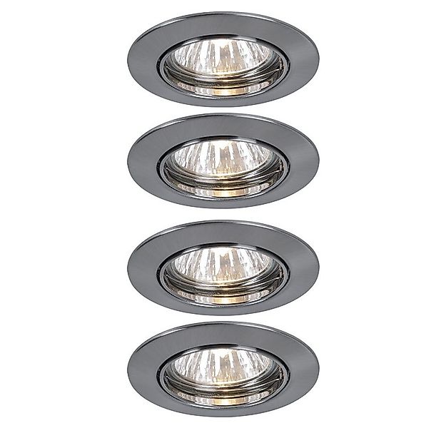 Paulmann LED Einbaustrahler, Leuchtmittel nicht inklusive, 4er Set Einbau L günstig online kaufen