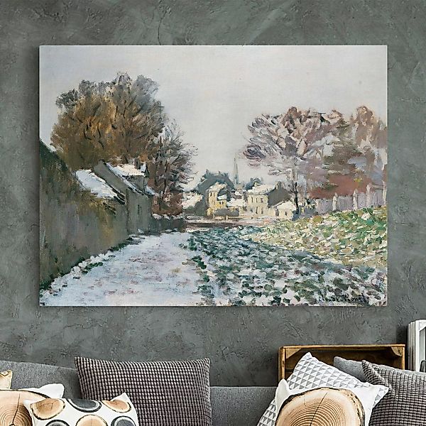 Leinwandbild Kunstdruck - Querformat Claude Monet - Schnee bei Argenteuil günstig online kaufen