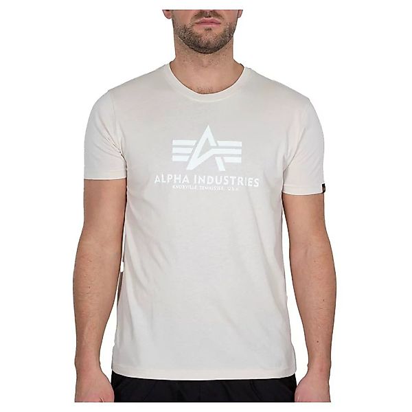 Alpha Industries Basic Kurzärmeliges T-shirt 2XS Jet Stream White / White günstig online kaufen