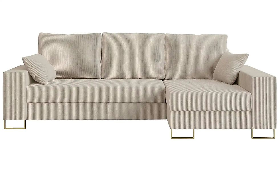 Ecksofa mit Schlaffunktion Dorain ¦ beige ¦ Maße (cm): B: 242 H: 85 Polster günstig online kaufen