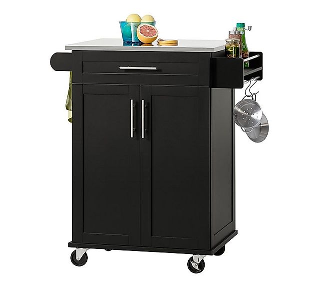 SoBuy Küchenwagen FKW110, Küchenregal Küchenwagen mit Arbeitsplatte Regal K günstig online kaufen