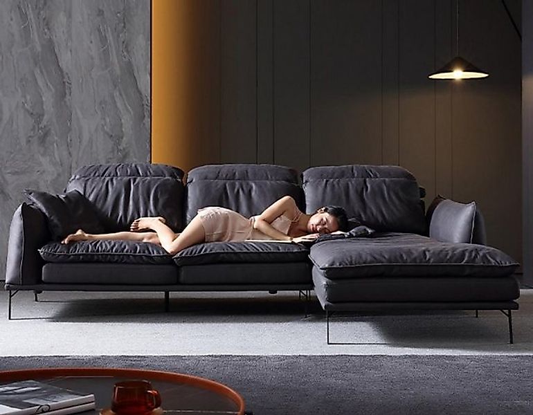 Xlmoebel Ecksofa Designer Wohnlandschaft aus Leder für das Wohnzimmer - Eck günstig online kaufen