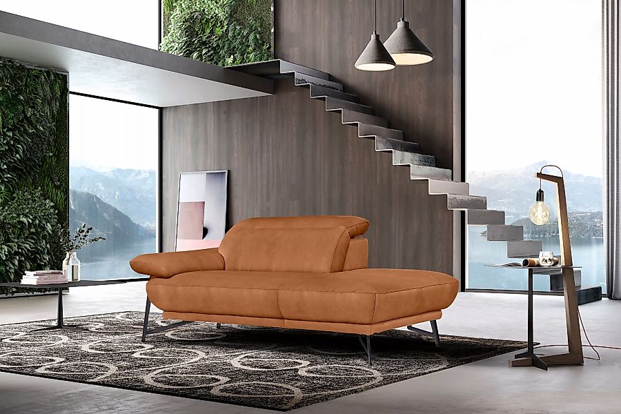 Egoitaliano Ottomane "Anais, Designsofa mit hohem Sitzkomfort, Designfuß", günstig online kaufen