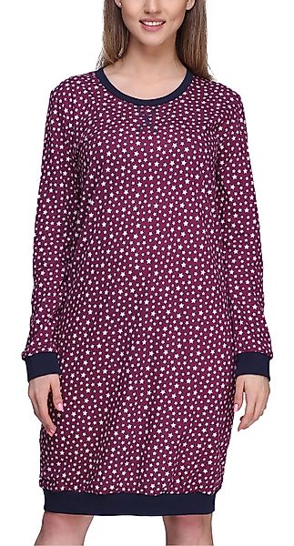 Merry Style Nachthemd Damen Nachthemd Langarm günstig online kaufen