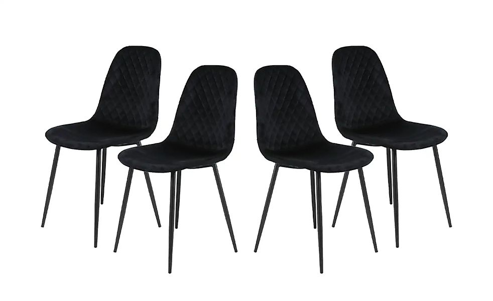 Polsterstuhl  4-er Set Theodore ¦ schwarz ¦ Maße (cm): B: 53,5 H: 89 Stühle günstig online kaufen