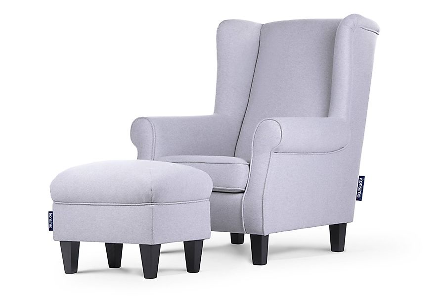 KONSIMO® Ohrensessel MILES Einzelsessel mit Sitzhocker, günstig online kaufen