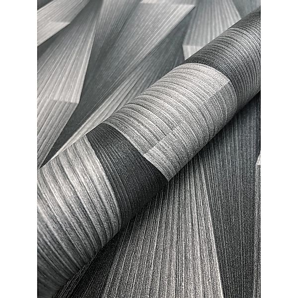 Newroom Vliestapete Mody Silber Linien Modern Strukturiert FSC® günstig online kaufen