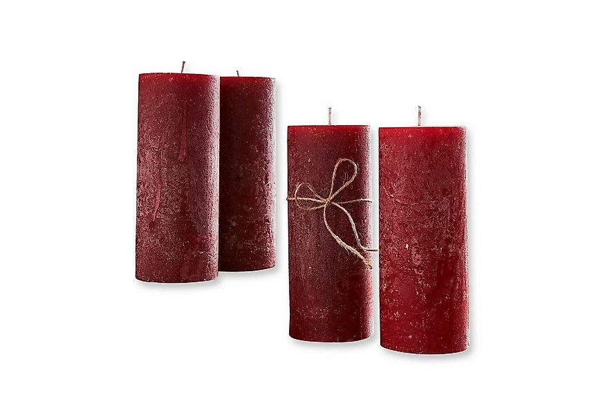 Mirabeau Stumpenkerze Kerze 4er Set Homel rot (4er Set, 4er Set), none günstig online kaufen