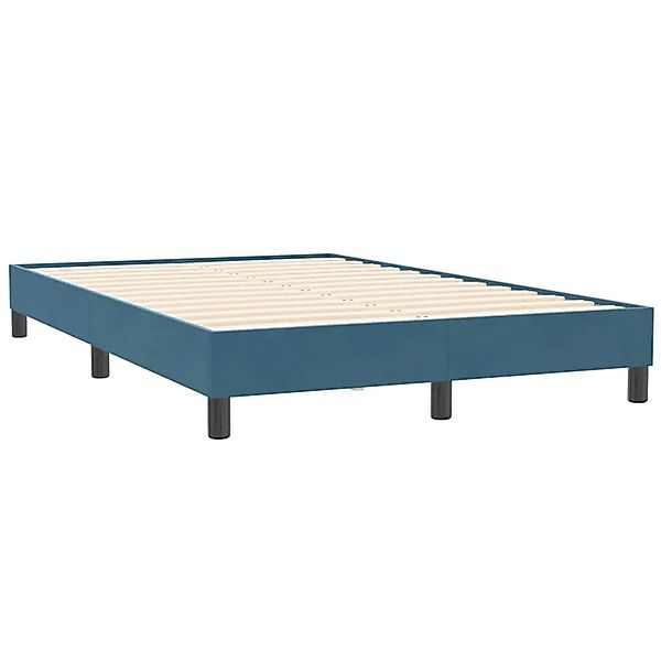 vidaXL Boxspringbett ohne Matratze Dunkelblau 120x210 cm Samt 3315823 günstig online kaufen