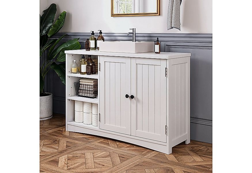 Bealife Waschbeckenunterschrank Badezimmerschrank 90 x 30 x 60 cm, mit 2 Tü günstig online kaufen