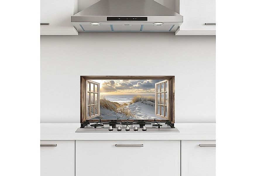 MuchoWow Küchenrückwand selbstklebend Ausblick - Strand - Dünen - Meer - Na günstig online kaufen