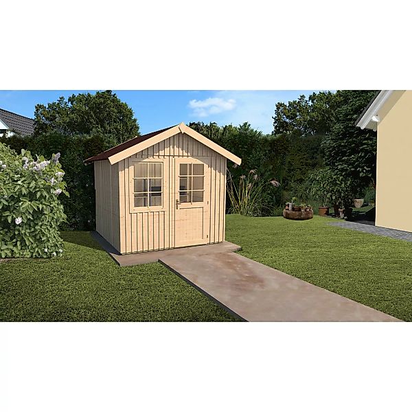 Weka Holz-Gartenhaus Satteldach Lasiert 298 cm günstig online kaufen