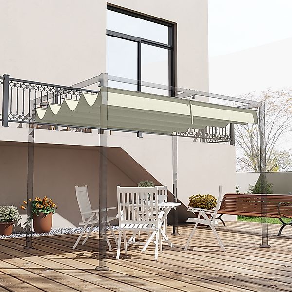 Outsunny Ersatzdach für 2,85 x 2 m Pergola, wasserabweisend einziehbar Well günstig online kaufen