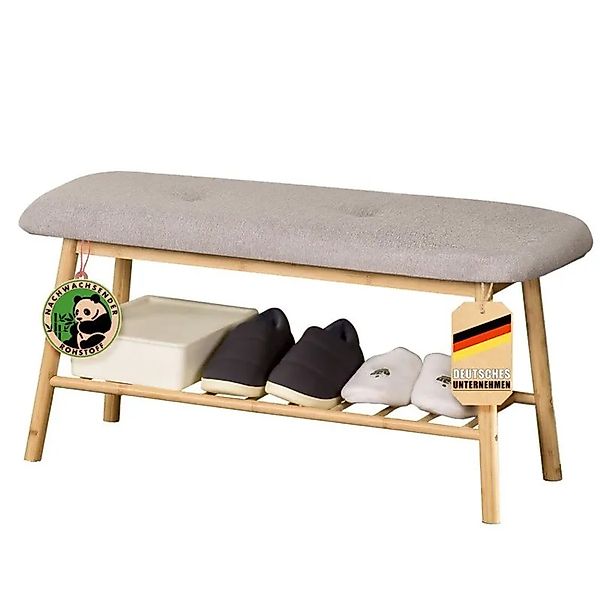 KARAT Bambus Sitzbank Montana Schuhregal mit Stauraum und Sitzkomfort 34 x günstig online kaufen