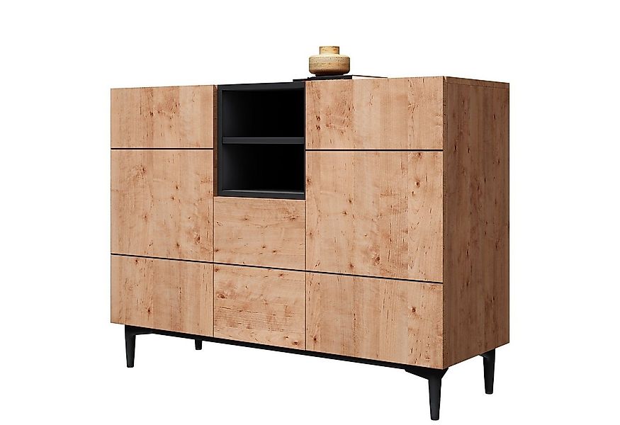 Newroom Sideboard Nizza, Wildeiche Sideboard Vintage Industrial Highboard A günstig online kaufen