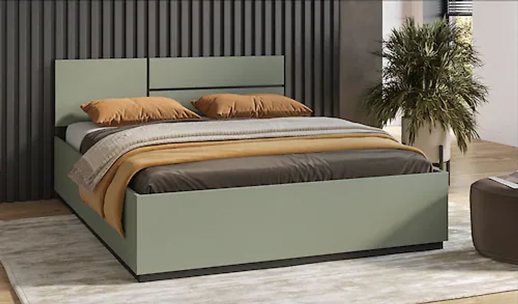 OTTO home Bett »Cross, moderner Bettrahmen« Doppelbett in zwei Grössen, sta günstig online kaufen