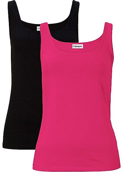 bonprix Tanktop (Packung, 2-tlg) taillierte Passform, mit Carré-Ausschnitt günstig online kaufen