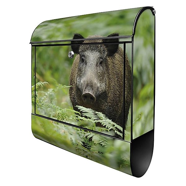 Banjado Design Briefkasten Schwarz Pulverbeschichtet 39x47x14cm 2 Schlüssel günstig online kaufen