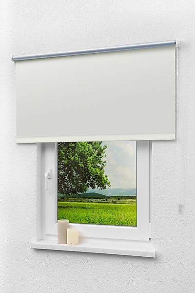 Verdunklungsrollo Verdunkelungsrollo Thermo Streifen Weiß, LYSEL®, günstig online kaufen