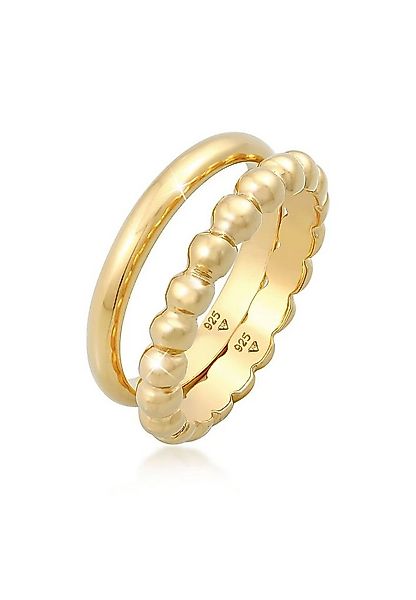 Elli Ring-Set Bandring Basic Kugel Design (2 tlg) 925 Silber, Ring Set günstig online kaufen